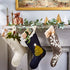 Hand Felted Wool Christmas Stocking - Tree Navy Blue Arcadia Home - ARCADIA HOME